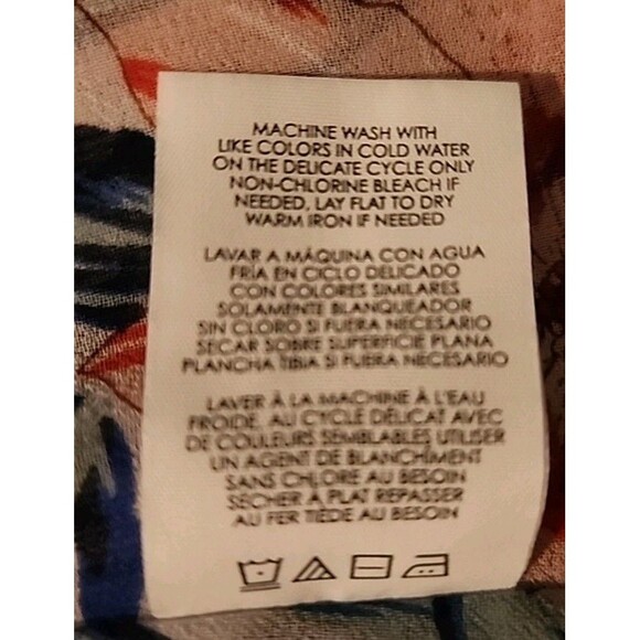 Cabi Womens XS Summer Top Sleeveless Floral Lightweight Breathable blue red - Picture 6 of 8